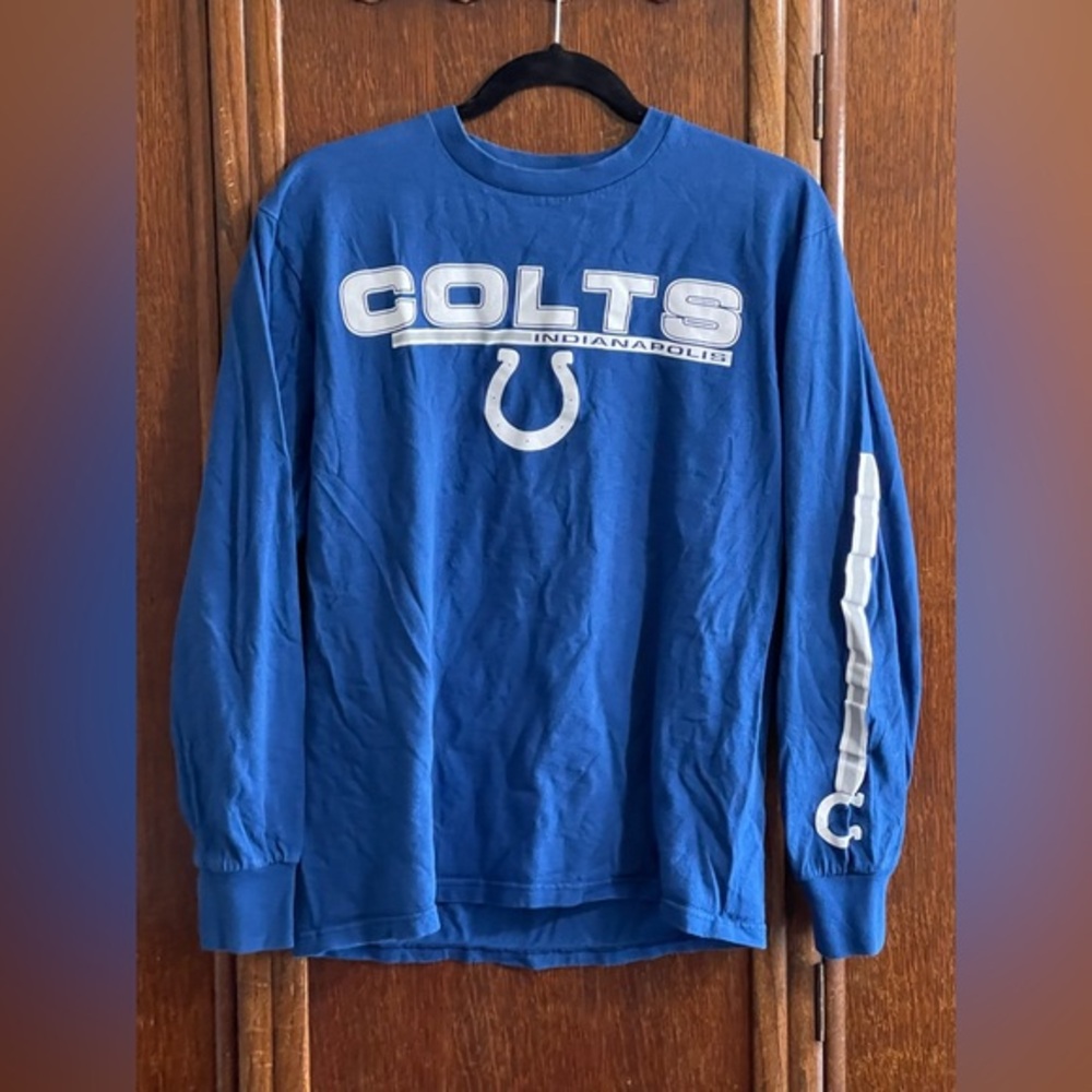 Colts long sleeve t Size M blue white